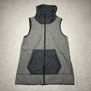 Under Armour Coldgear Infrared Full Zip Vest Womens Small High Neck Gray